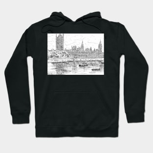 HOUSES OF PARLIAMENT VIEWED FROM THE RIVER THAMES Hoodie